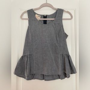 Tommy Girl - Women’s Chambray Peplum Tank - Junior Size Medium